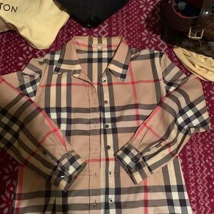 Burberry long sleeve chek button up (women’s)